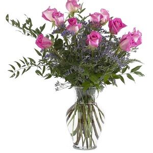 Clear Glass Flower Vase 10 Inch Tall Heavy Cut Geometric Floral Centerpiece